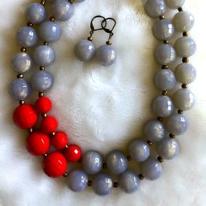 Necklace and earring set.